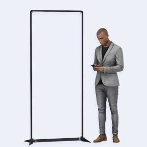 Stand aluminium noir HD Aerostand – vue 3