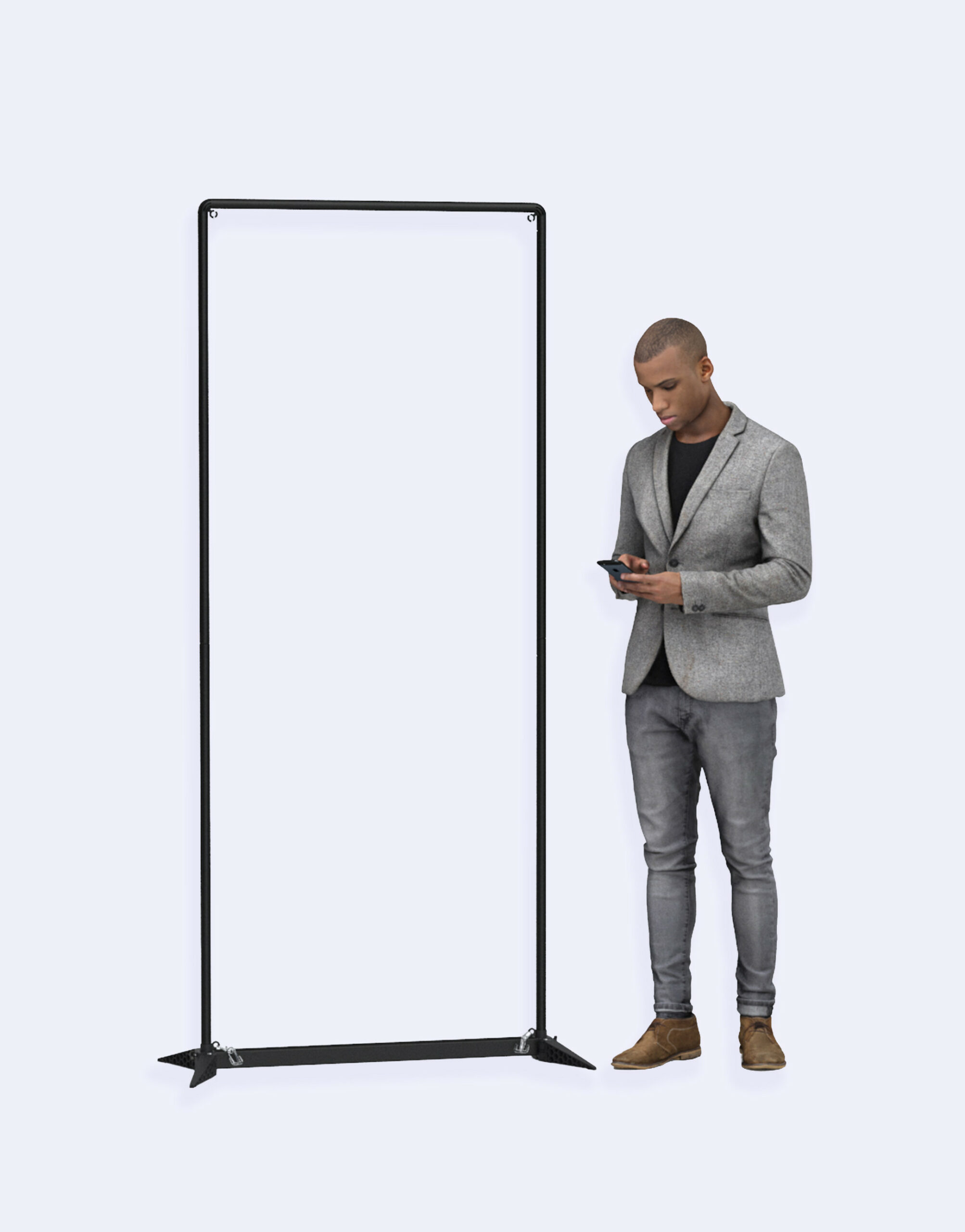 Stand aluminium noir HD Aerostand Stand aluminium noir HD Aerostand – vue 3