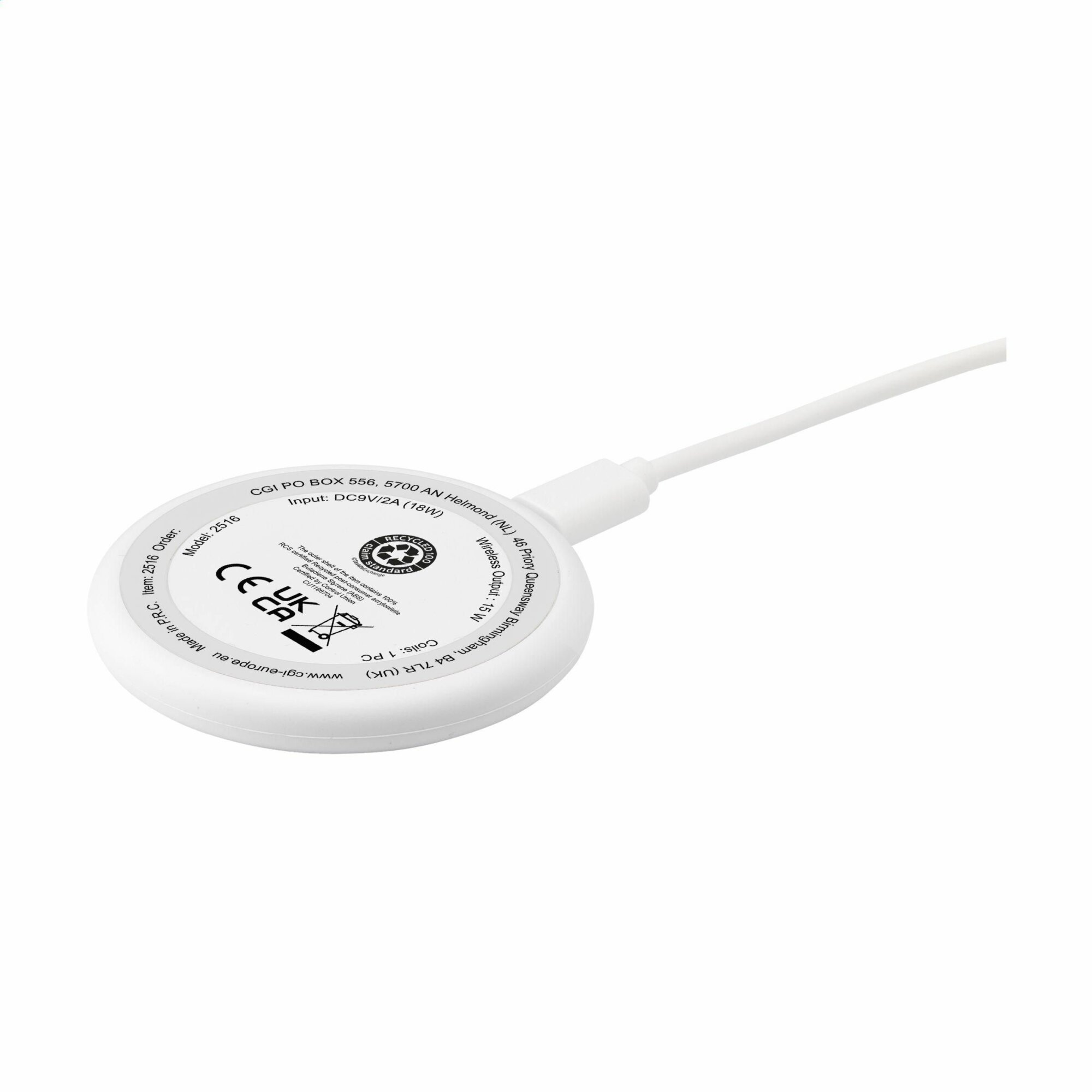 All-in-one RCS Recycled 15W Magnetic Wireless Charger All-in-one RCS Recycled 15W Magnetic Wireless Charger