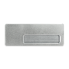 Badge aluminium 7 x 2,5 cm