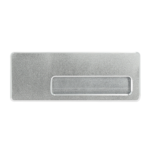 Badge aluminium 7 x 2,5 cm