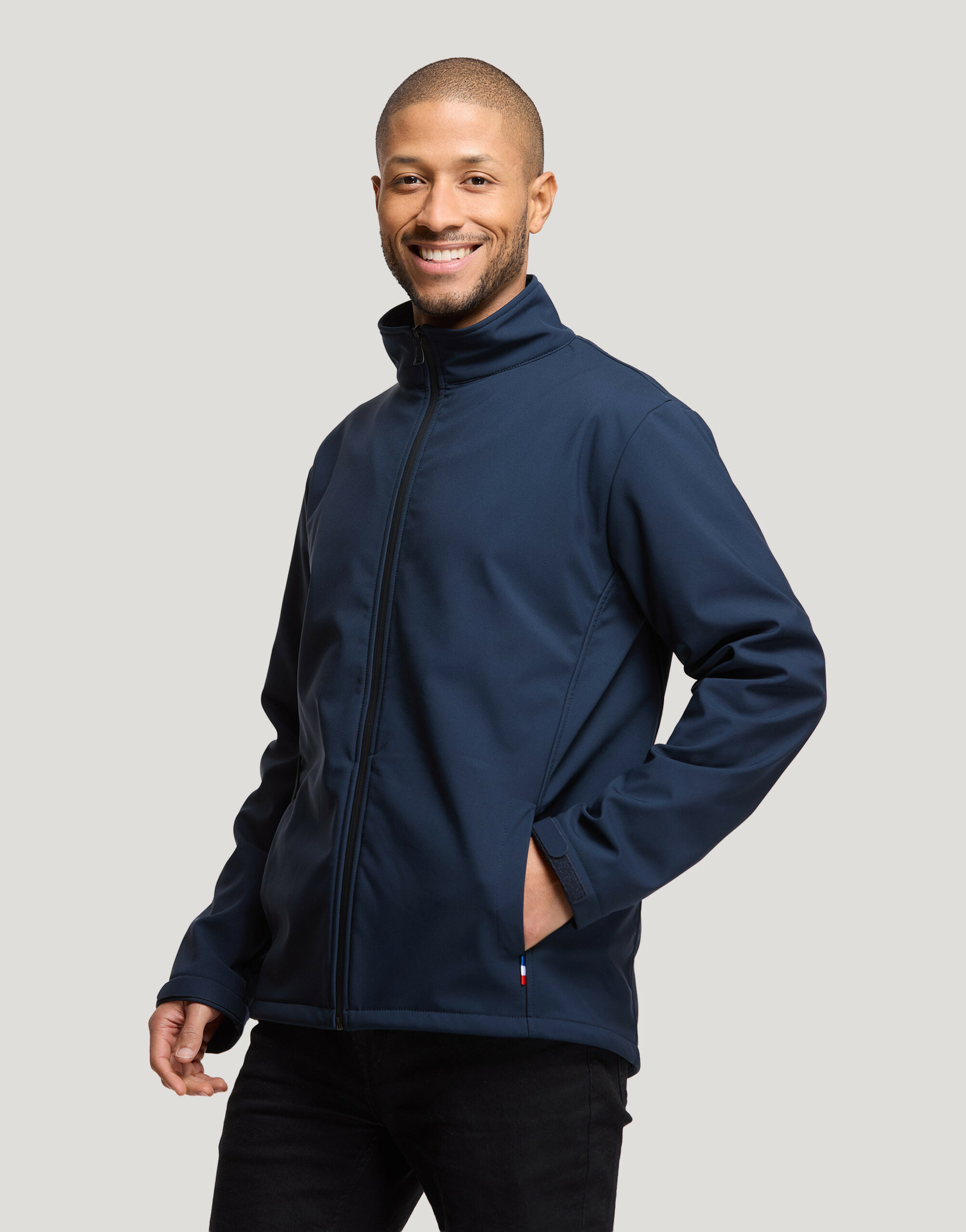 Blouson softshell homme recyclé fabriqué en France Bellecombe Blouson softshell homme recyclé fabriqué en France Bellecombe