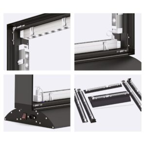 Caisson lumineux à LED Blackframe – vue 4