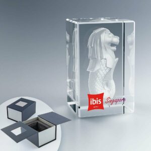 Bloc en verre personnalisé 8 cm