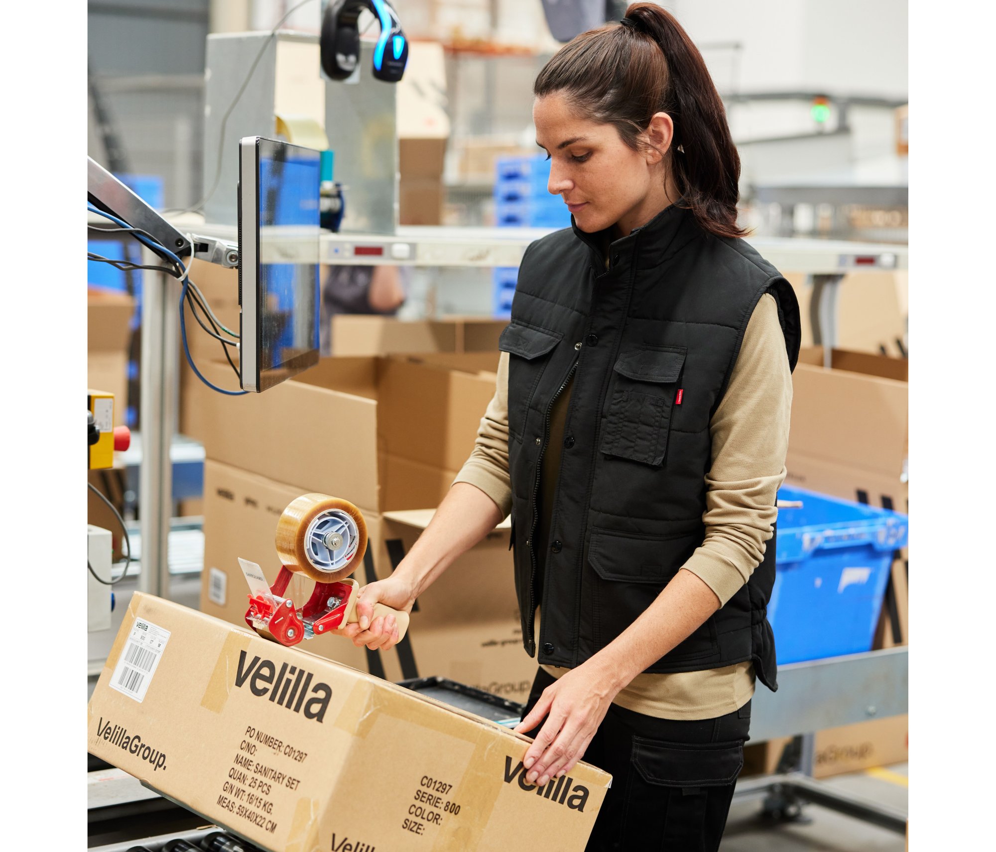 Bodywarmer de travail multi-poches Velilla Matelassé Multipoches Bodywarmer de travail multi-poches Velilla Matelassé Multipoches