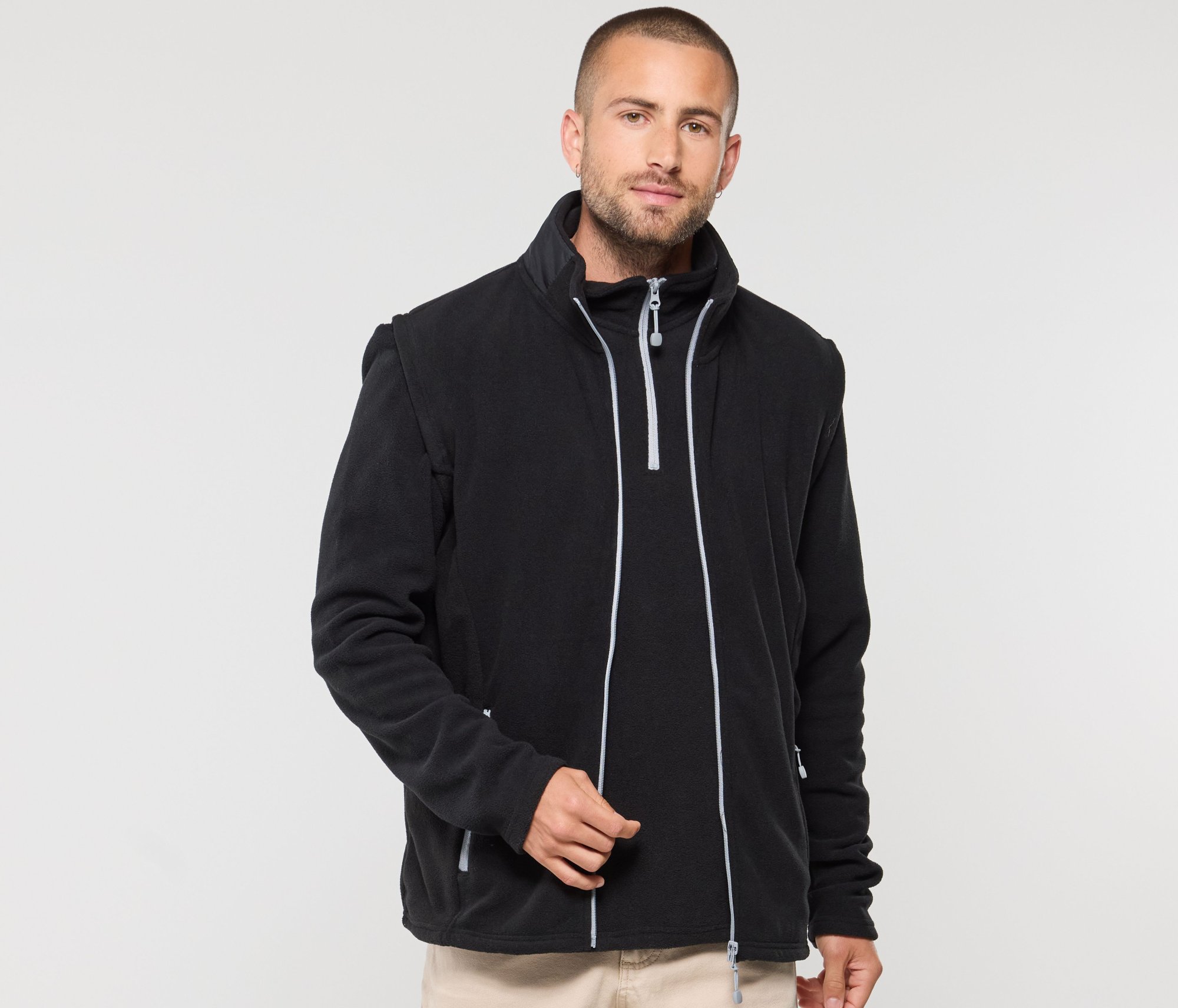 Bodywarmer polaire contrasté Black&match Adriatic Bodywarmer polaire contrasté Black&match Adriatic