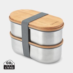 Boîte à bento double en acier inoxydable Black+Blum