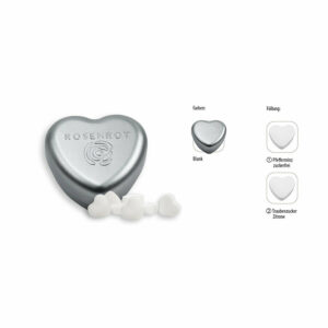 Boîte Coeur embossée, métallique 18 g