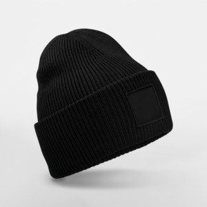 Bonnet à large revers avec patch ton sur ton Beechfield B336R