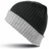 Bonnet acrylique avec rabat Result Double Layer Knitted Hat