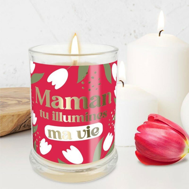 Bougie en Verre Maman Tu Illumines Ma Vie
