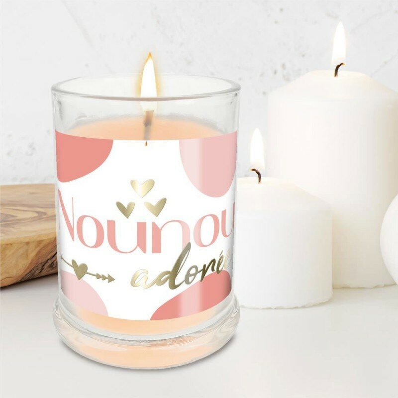 Bougie en Verre Nounou Adorée Parfum Jasmin