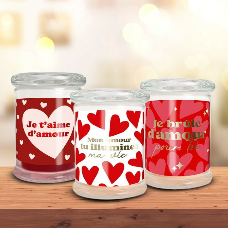 Bougie en Verre Romantique Bougie en Verre Romantique