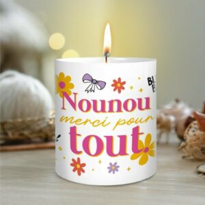 Bougie Fantaisie Colorée Nounou Merci pour Tout