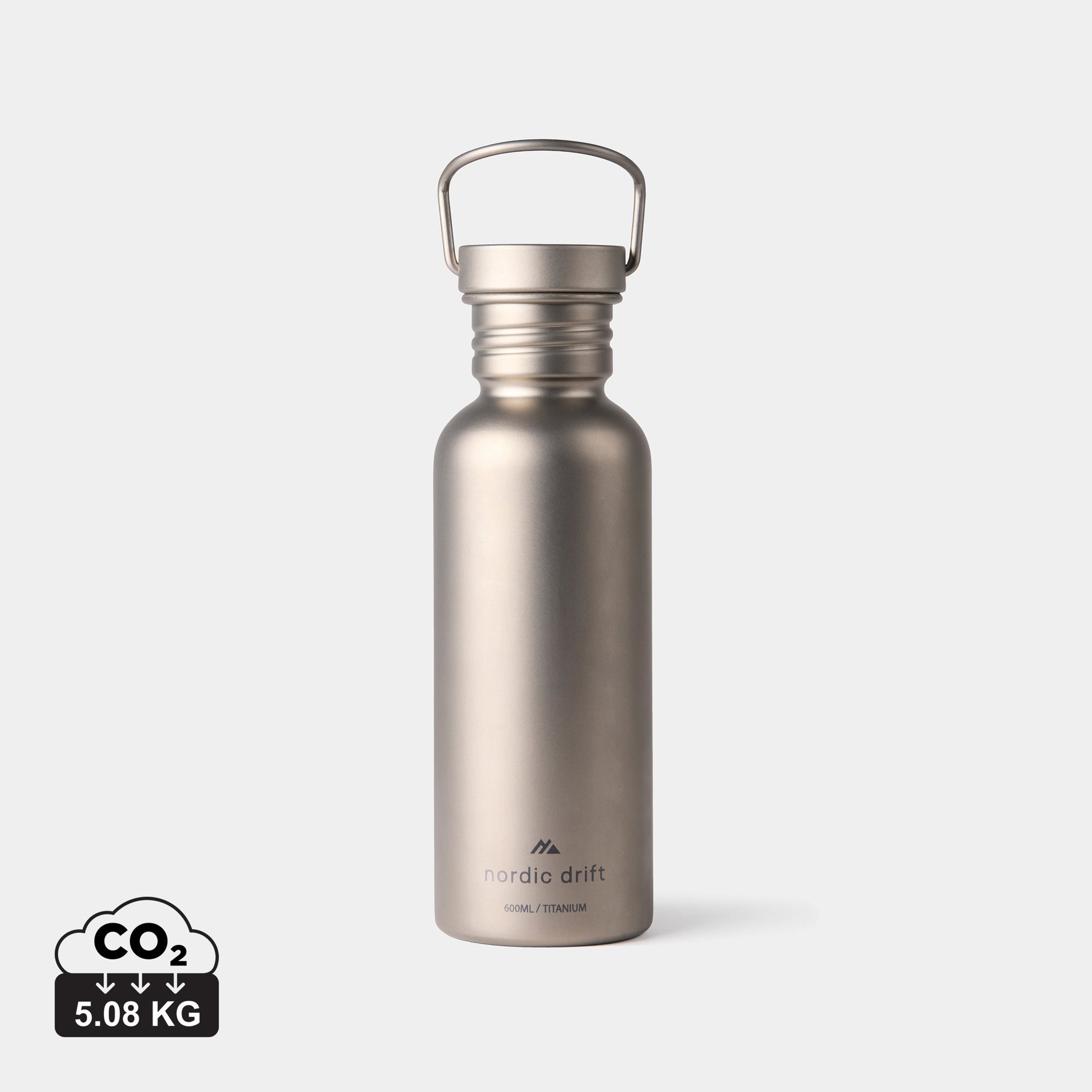 Bouteille d'eau 600ml ultra légère titane Nordic Drift Trail Bouteille d'eau 600ml ultra légère titane Nordic Drift Trail