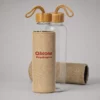 Bouteille en verre avec housse protective NATURE 55.