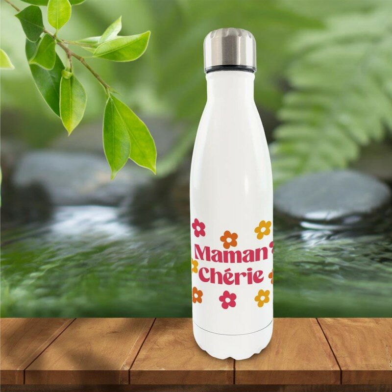 Bouteille Isotherme Maman Chérie Fleurs Bouteille Isotherme Maman Chérie Fleurs