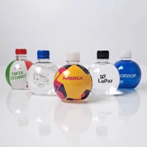 Bouteille rPET d'eau ronde personnalisée de 33cl