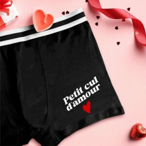 Boxer Noir Petit Cul d'Amour
