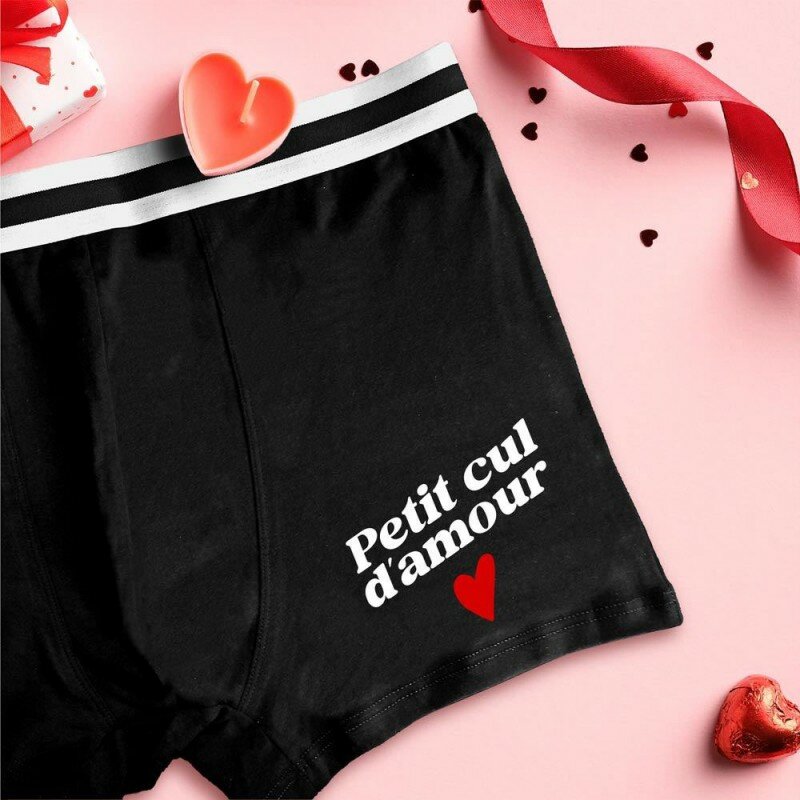 Boxer Noir Petit Cul d'Amour Boxer Noir Petit Cul d'Amour