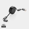 Câble 60W rétractable 6 en 1 en aluminium recyclé Terra RCS