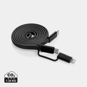 Câble magnétique 60W 2 en 1 Arc en PET RCS