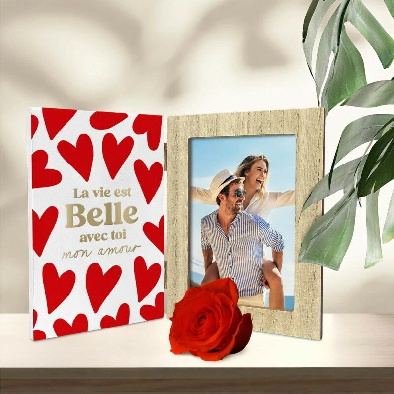 Cadre-Photo Romantique Décoratif - La Vie est Belle avec Toi mon Amour Cadre-Photo Romantique Décoratif - La Vie est Belle avec Toi mon Amour