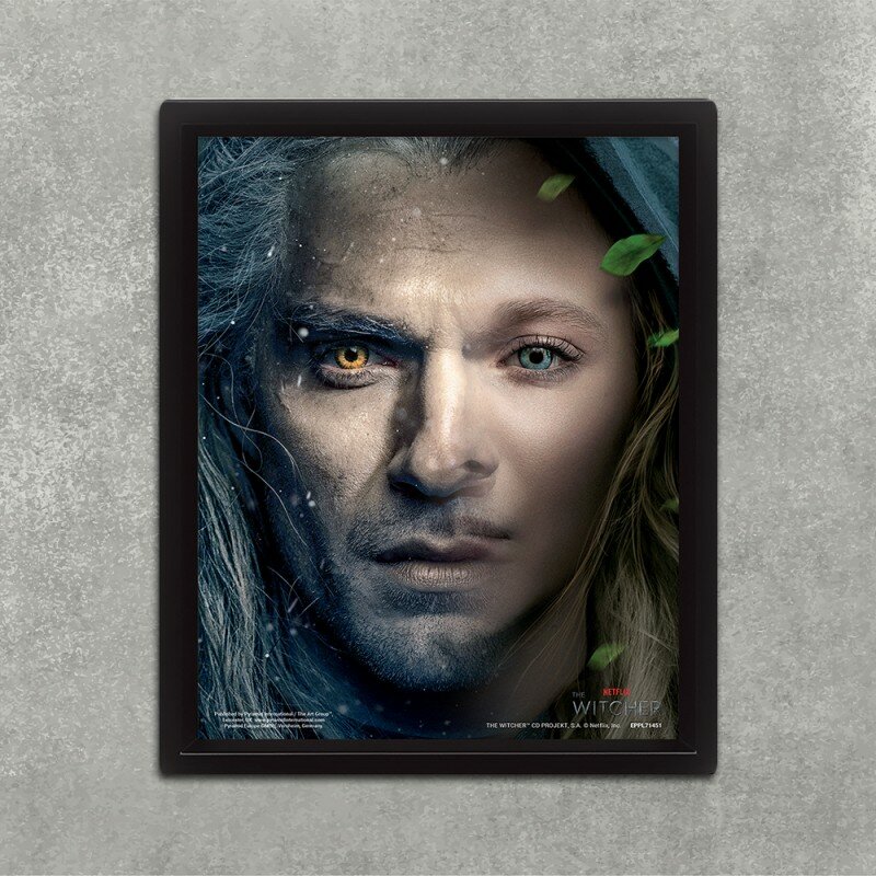 Cadre The Witcher Geralt & Ciri Effet Animé 3D Cadre The Witcher Geralt & Ciri Effet Animé 3D