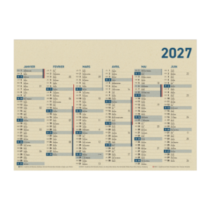 Calendrier canne a sucre