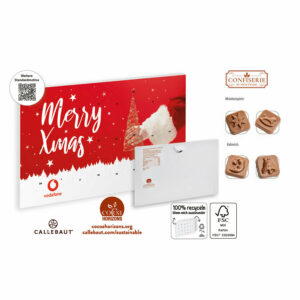 Calendrier de l'Avent à accrocher motif standard et repiquage, 75 g
