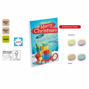 Calendrier de l'Avent à poser avec Eichetti pastilles pétillantes impression personnalisée, 75 g