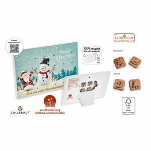 Calendrier de l'Avent à poser motif standard et repiquage, 60 g