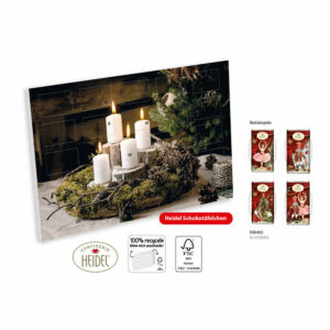 Calendrier de l'Avent HEIDEL à accrocher impression personnalisée, 72 g