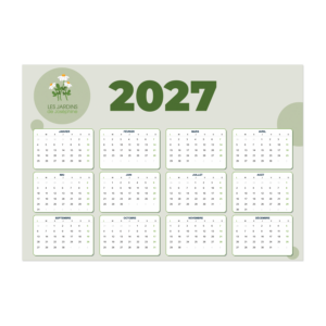Calendrier person. carton