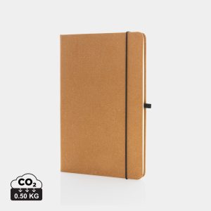 Carnet A5 à couverture rigide en cuir recyclé GRS