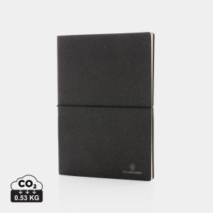 Carnet de notes A5 en cuir recyclé GRS