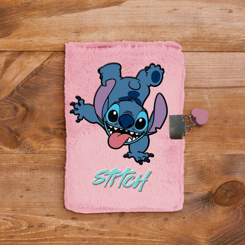 Carnet Secret Stitch Disney Fourrure Rose à Cadenas Coeur Carnet Secret Stitch Disney Fourrure Rose à Cadenas Coeur