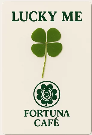 Carte porte-bonheur « Lucky Me » Carte porte-bonheur « Lucky Me » – Fortuna-Café