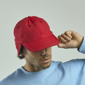 Casquette hiver en nylon et polaire recyclés Atlantis Headwear Techno Flap-S