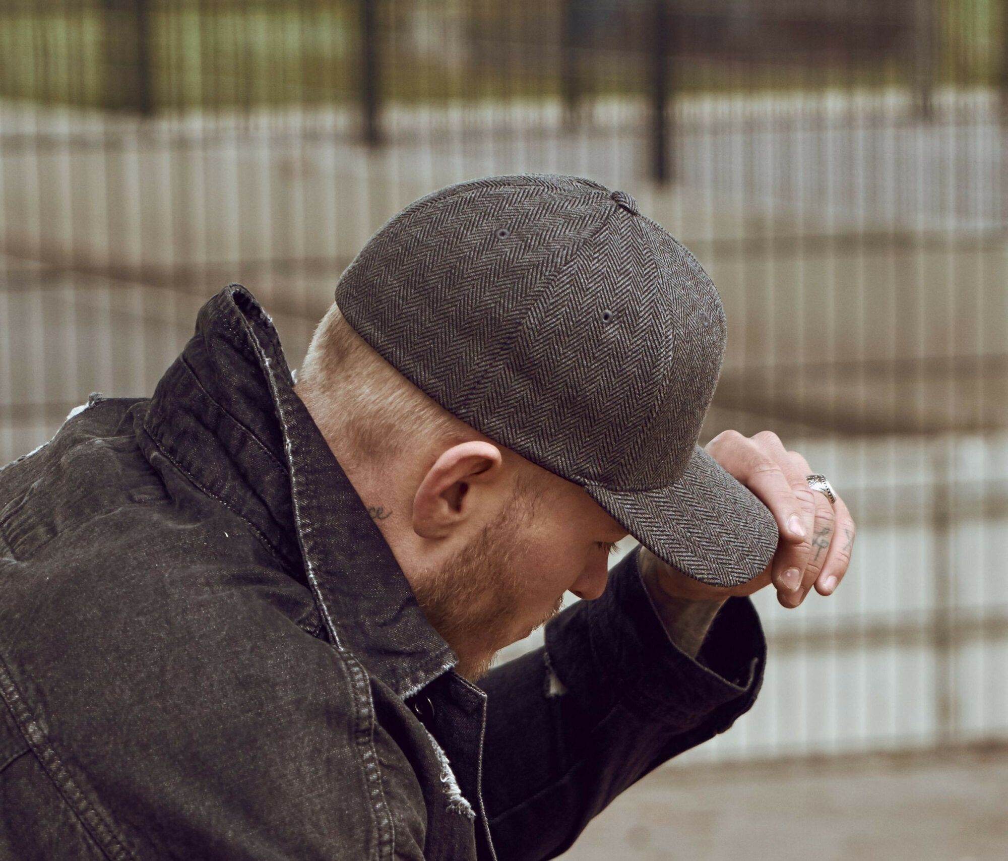 Casquette motif chevrons Flexfit Herringbone Melange Cap Casquette motif chevrons Flexfit Herringbone Melange Cap