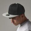 Casquette style rappeur visière contrastée Beechfield Original Flat Peak Snapback