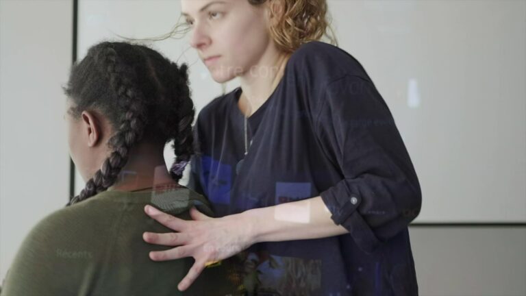Massage assis proposé aux invités
