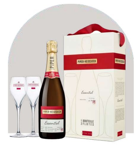 Champagne Piper-Heidsieck Essentiel Extra Brut en coffret Champagne Piper-Heidsieck Essentiel Extra Brut en coffret