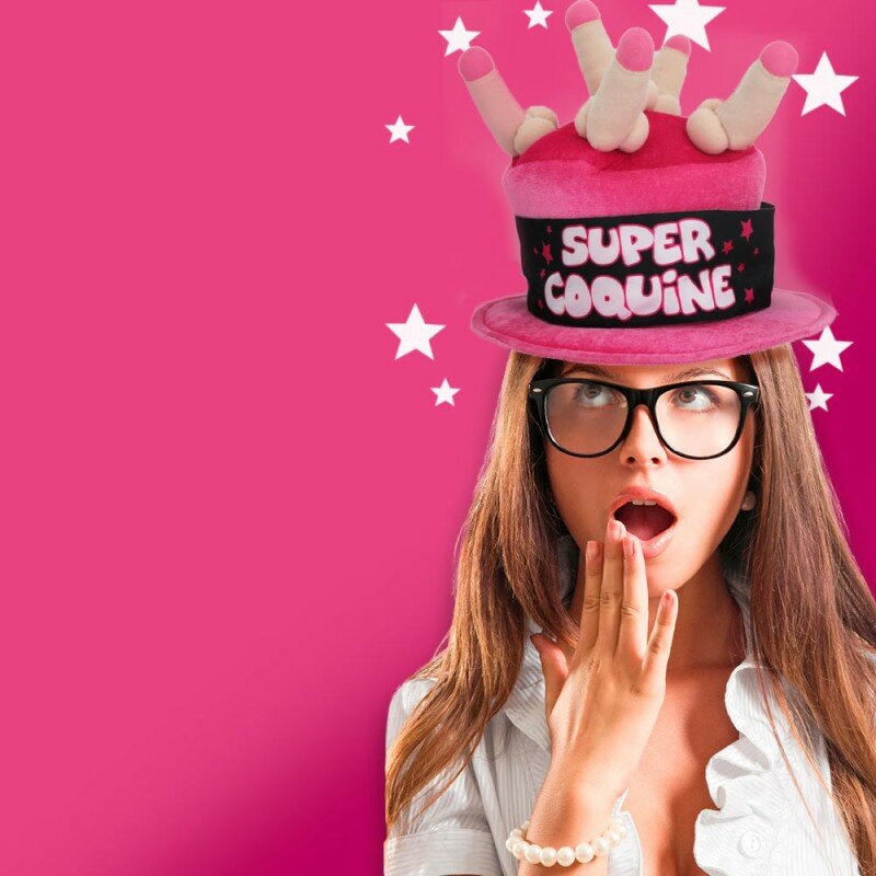 Chapeau Super Coquine - Quequettes 3D Chapeau Super Coquine - Quequettes 3D