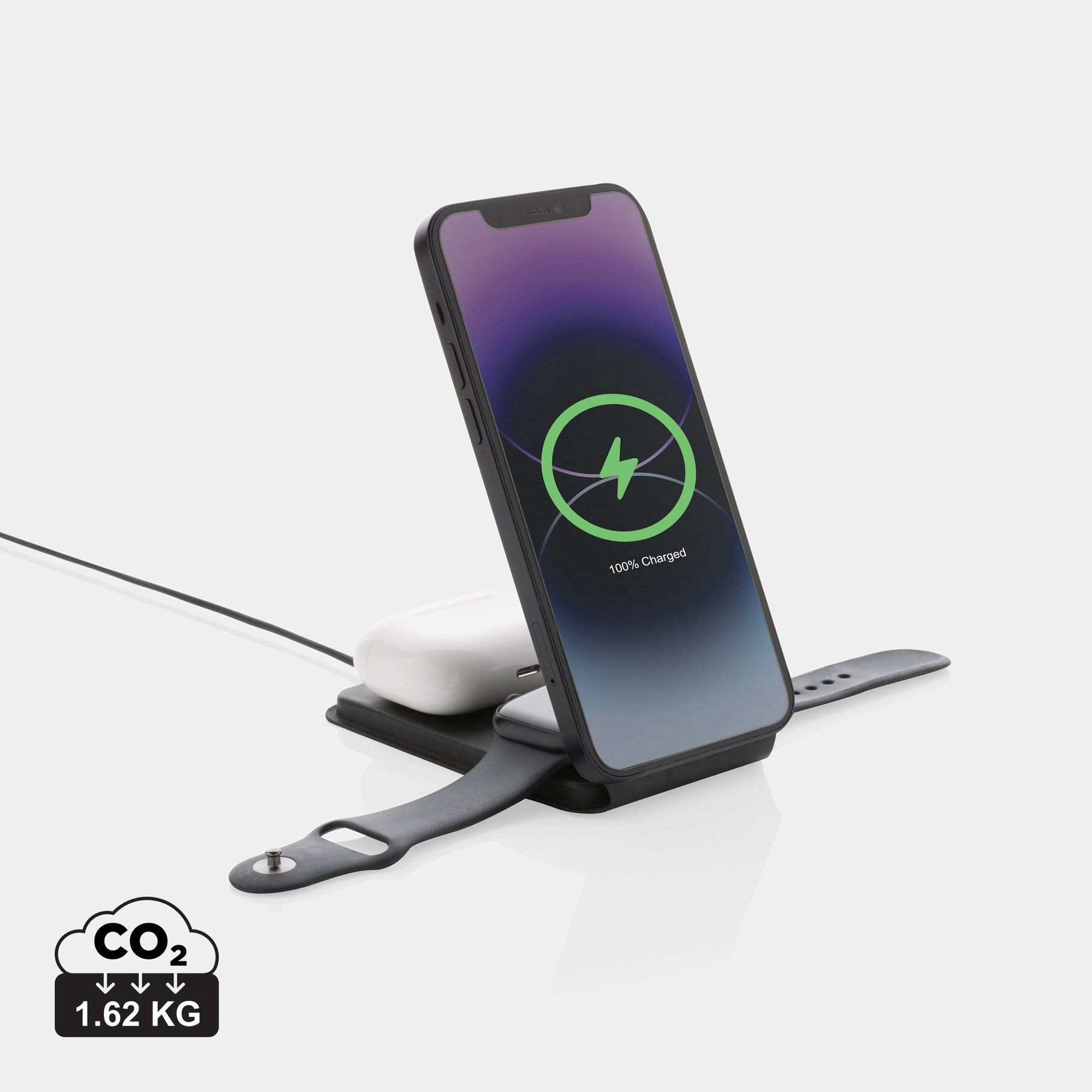 Chargeur magnétique 15W en PU recyclé RCS Swiss Peak Chargeur magnétique 15W en PU recyclé RCS Swiss Peak