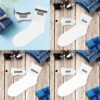 Chaussettes Homme Blanches Fantaisie à Message