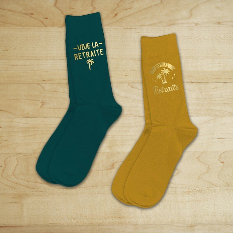 Chaussettes Joyeuse Retraite - Vive la Retraite Chaussettes Joyeuse Retraite - Vive la Retraite