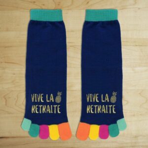 Chaussettes Orteils Multicolores Vive la Retraite