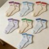Chaussettes Paillettes Bandes Colorées Mot Fantaisie