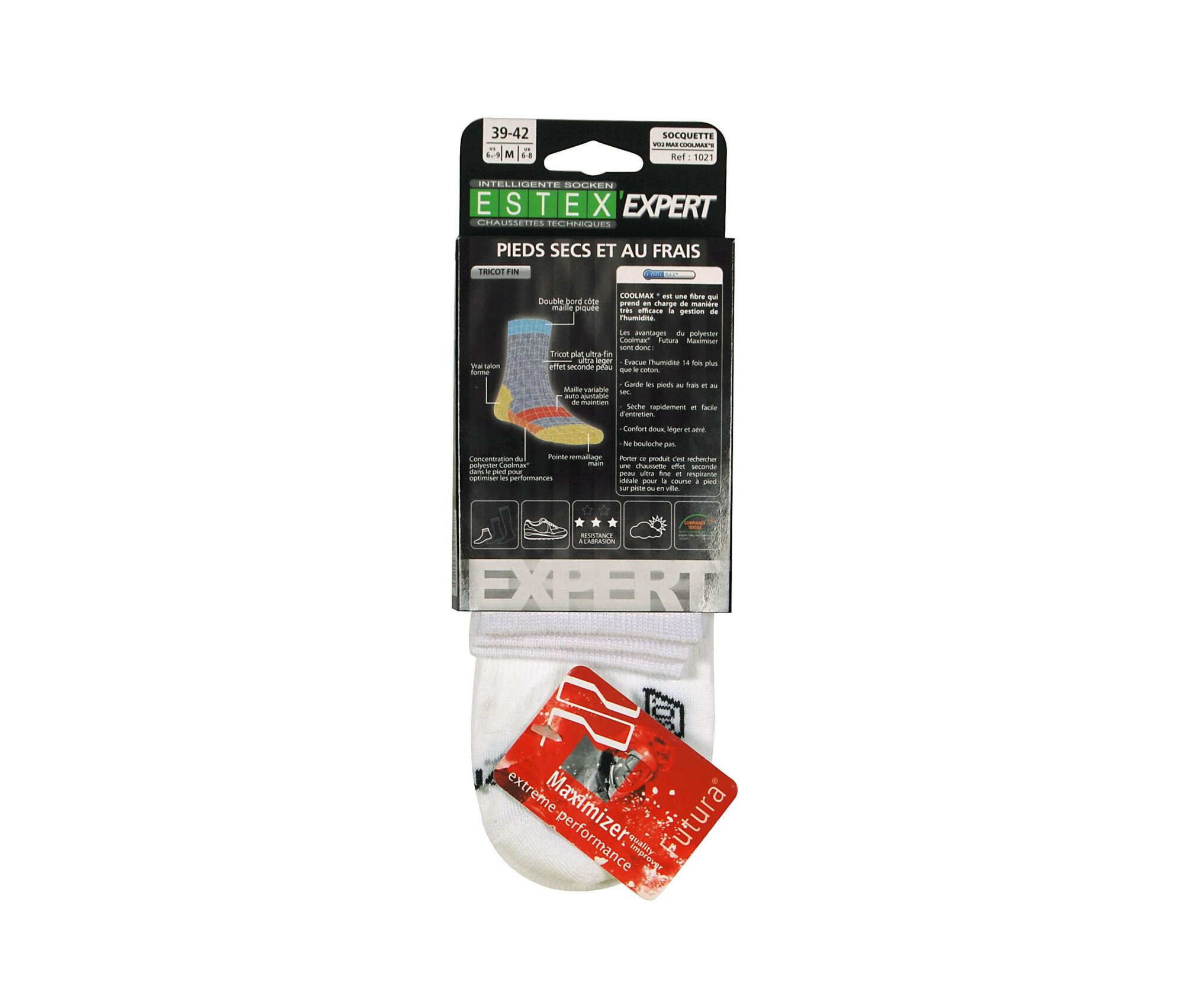 Chaussettes Socquettes très fines Estex Vo2 Coolmax X2 Chaussettes Socquettes très fines Estex Vo2 Coolmax X2